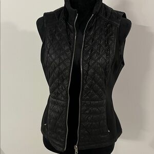 White House Black Market Quilted Black Vest